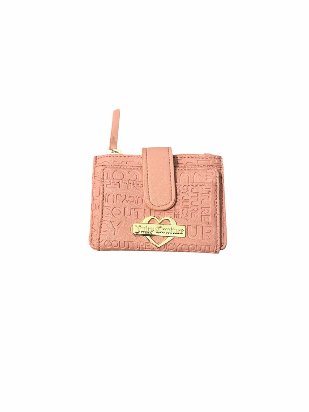 Juicy Couture Pink Embossed Wallet with Gold Heart Plaque